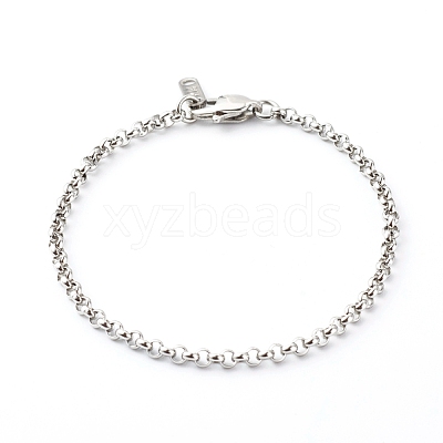Tarnish Resistant 304 Stainless Steel Rolo Chain Bracelets BJEW-JB06447-01-1