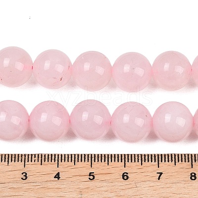 Round Natural Rose Quartz Gemstone Bead Strands G-J333-02-12mm-1