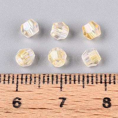 Transparent Spray Painted Glass Beads X1-EGLA-N018-4mm-09-1