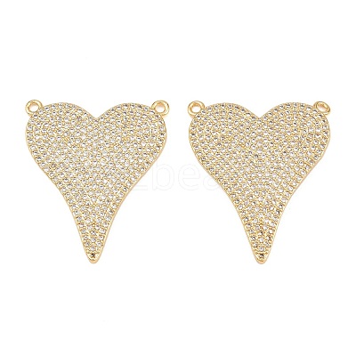 Brass Micro Pave Clear Cubic Zirconia Pendants KK-L275-71I-G-1