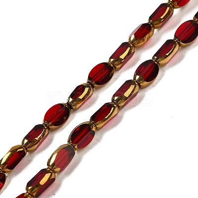 Electroplate Opaque Color Glass Beads Strands EGLA-Q127-A01-02G-1