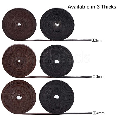 Flat Cowhide Leather Cord WL-GF0001-08A-01-1