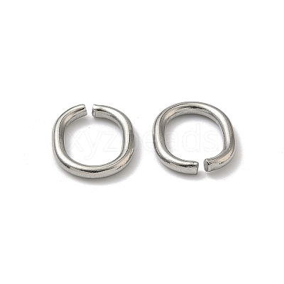 Tarnish Resistant 201 Stainless Steel Open Jump Rings X-STAS-M008-01-1