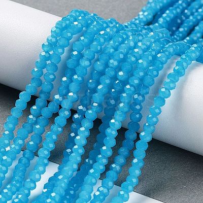Baking Paint Imitation Jade Glass Bead Strands DGLA-A034-J2MM-A13-1