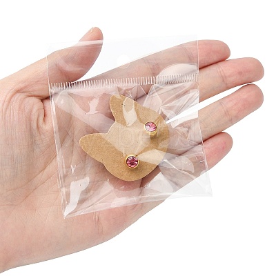 50Pcs Cat Shape Kraft Paper Earring Cards CDIS-CJ0001-02-1
