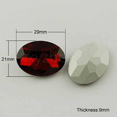 Glass Pointed Back Rhinestone X-RGLA-Q011-29x21mm-4-1