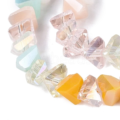 Mixed Styles Electroplate Glass Beads Strands EGLA-Q135-03A-C06-1