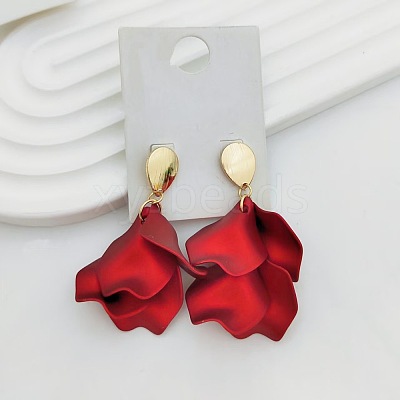 Petal Tassel Alloy Dangle Stud Earrings FS-WG5A9C8-06-1