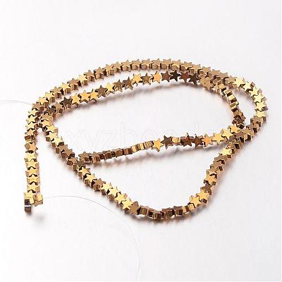 Electroplate Non-magnetic Synthetic Hematite Bead Strands G-F300-24C-1