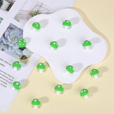 20Pcs Mushroom Silicone Focal Beads JX901F-1