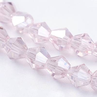 Transparent Electroplate Glass Beads Strands EGLA-A039-T4mm-B26-1