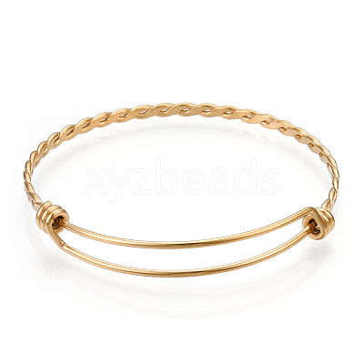 Ion Plating(IP) Adjustable 304 Stainless Steel Expandable Bangle Making STAS-I066-01A-G-1