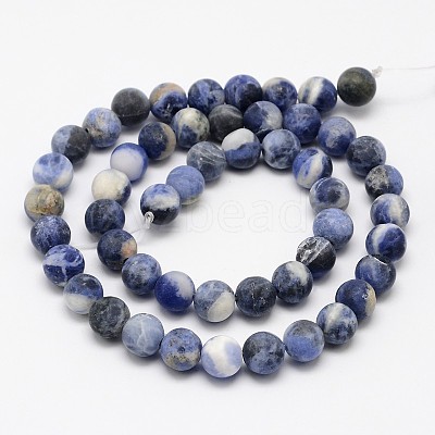 Natural Sodalite Beads Strands G-D691-10mm-1