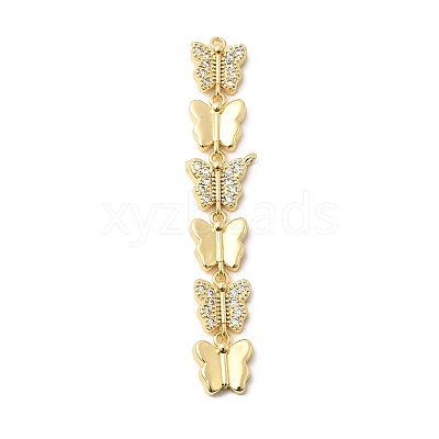 Brass Micro Pave Cubic Zirconia Big Pendants LS-KK-C164-01E-G-1