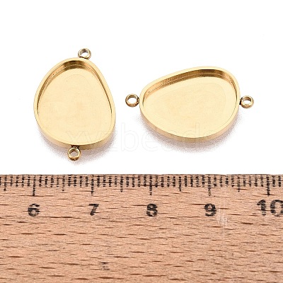 304 Stainless Steel Connector Cabochon Settings STAS-Q113-36G-1