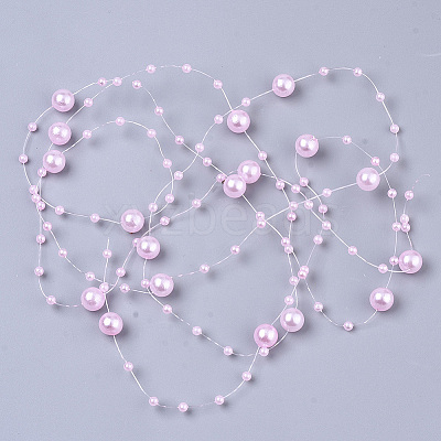 ABS Plastic Imitation Pearl Beaded Trim Garland Strand SACR-T354-01D-1