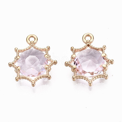 Faceted Glass Pendants GLAA-S191-002C-G-NR-1