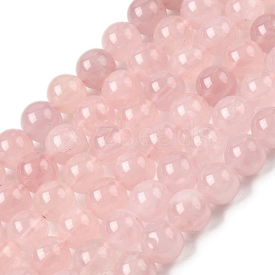 Natural Madagascar Rose Quartz Beads Strands G-B167-A07-10mm-1