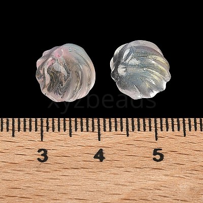 Two-tone Transparent Glass Beads GLAA-H041-02H-1