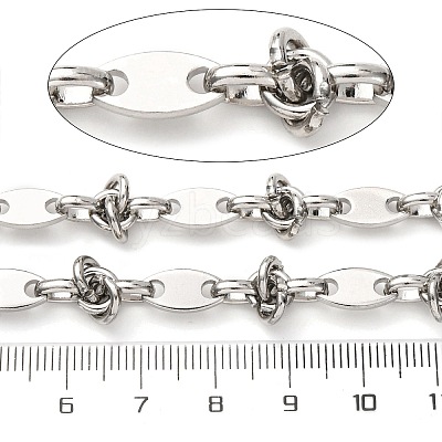 304 Stainless Steel knot with Oval Link Chains CHS-S012-04P-1