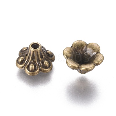Tibetan Style Bell Filigree Bead Caps TIBE-A23845-AB-FF-1