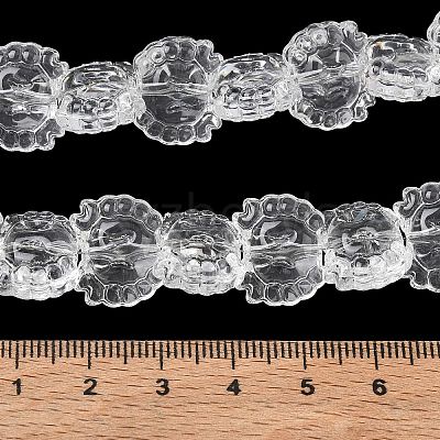 Electroplate Baking Paint Transparent Glass Beads Strands GL-CBA17FF-02L-1