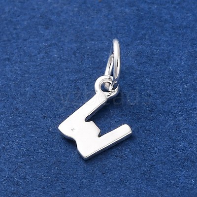925 Sterling Silver Letter Charms STER-C012-01S-W-1