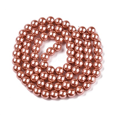 Baking Paint Pearlized Glass Pearl Round Bead Strands HY-Q003-10mm-50-A-1