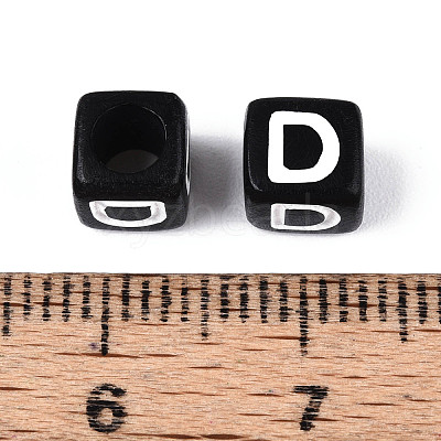 Initial Acrylic Horizontal Hole Beads OACR-ZX006-35D-1
