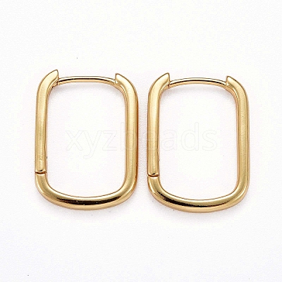 Brass Huggie Hoop Earrings X-KK-H741-05G-1