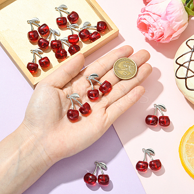 12Pcs Transparent Resin Pendants FIND-SC0019-48-1