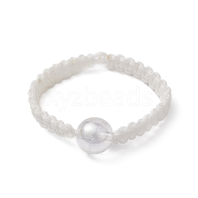 Electroplate Synthetic Crackle Quartz Finger Ring RJEW-JR00683-1
