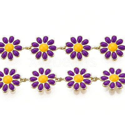 Brass Flower Link Chains CHC-N018-098D-1