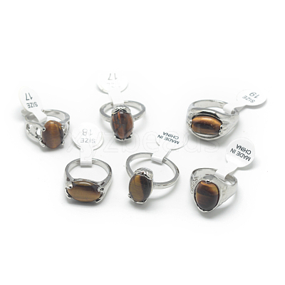 Natural Tiger Eye Rings G-S217-06-B-1