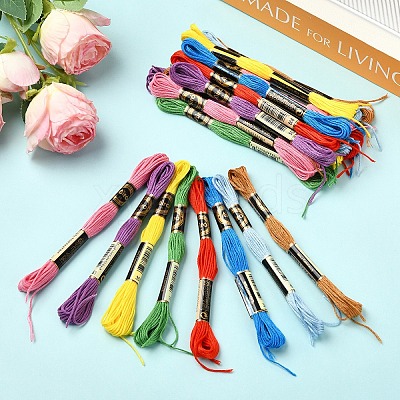 6Bundles Polyester Embroidery Floss OCOR-YW0001-25D-1