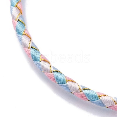 Polyester Cord Braided Bracelet Makings MAK-Z003-01P-02-1