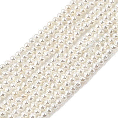 Electroplated Shell Pearl Beads Strands BSHE-K017-2.5mm-1