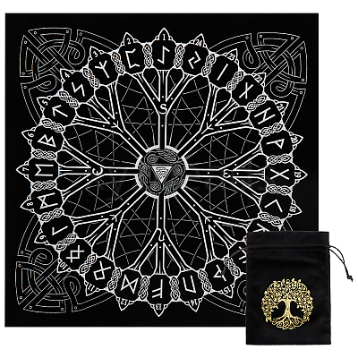 1Pc Lint Square Tarot Tablecloth AJEW-CN0002-18-1