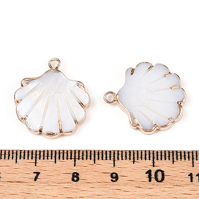 Electroplate Freshwater Shell Pendants SHEL-S274-33A-1