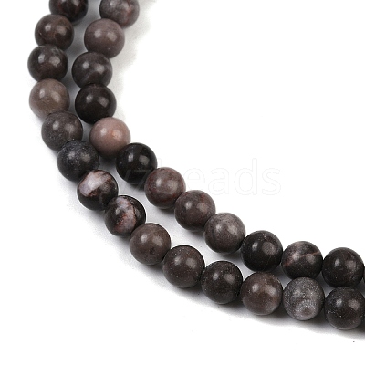 Natural Plum Blossom Jasper Beads Strands LS-G-F591-23-6mm-1