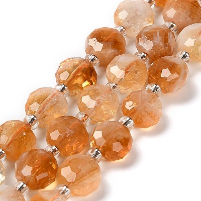 Heated Natural Citrine Beads Strands G-B153-B09-1