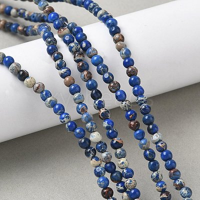 Dyed Natural Regalite/Imperial Jasper/Sea Sediment Jasper Beads Strands G-B124-C05-01-1