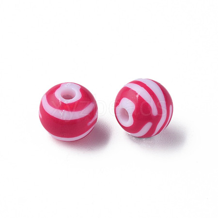 Opaque Striped Acrylic Beads MACR-S373-27A-03-1