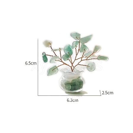 Natural Green Aventurine Chips Tree of Life Decorations PW-WG59C48-04-1