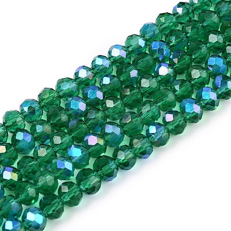 Electroplate Glass Beads Strands X-EGLA-A044-T4mm-L18-1