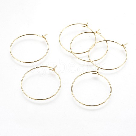 316 Surgical Stainless Steel Hoop Earring Findings STAS-P221-01C-G-1