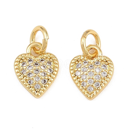 Brass Micro Pave Clear Cubic Zirconia Pendants KK-L275-71F-G-1