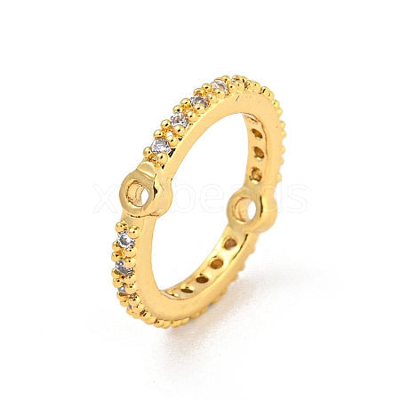 Brass Micro Pave Cubic Zirconia Bead Frame KK-P277-40G-1