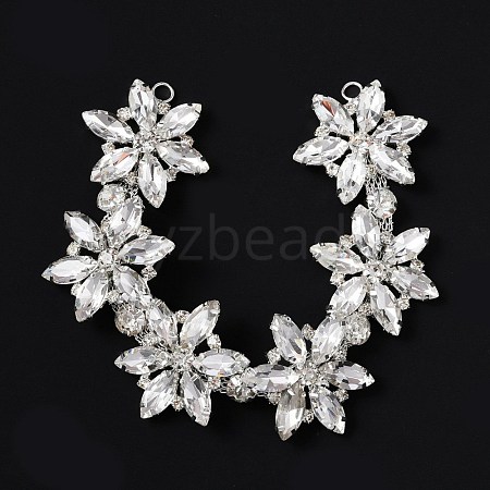 Shiny Flower Crystal Rhinestone Trim FIND-WH0050-23-1