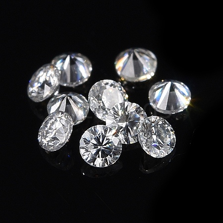 White D Color Round Cut Loose Moissanite Stones RGLA-WH0016-01F-1